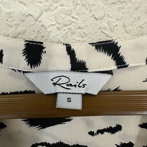 RAILS Jaylin Ivory Cheetah Mini Dress Sheath Drawstring Waist NWOT - Picture 9 of 13